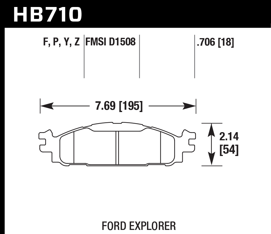 Pastilla de Freno Explorer 2011-13 R325mm Del HPS PC