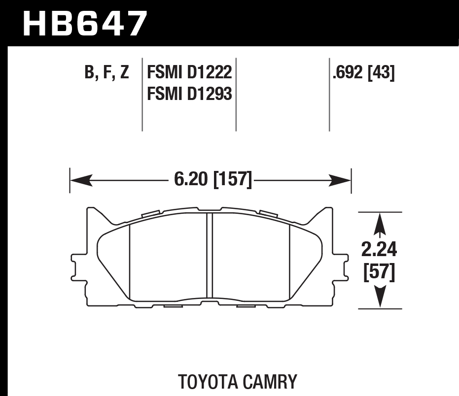 Pastilla de Freno Camry 07A Del PC