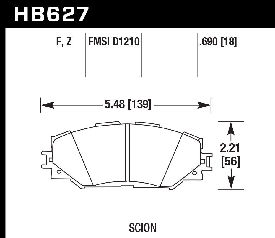 Pastilla de Freno Corolla Imp10A/RAV4 06A LE 2.4l Del. HPS