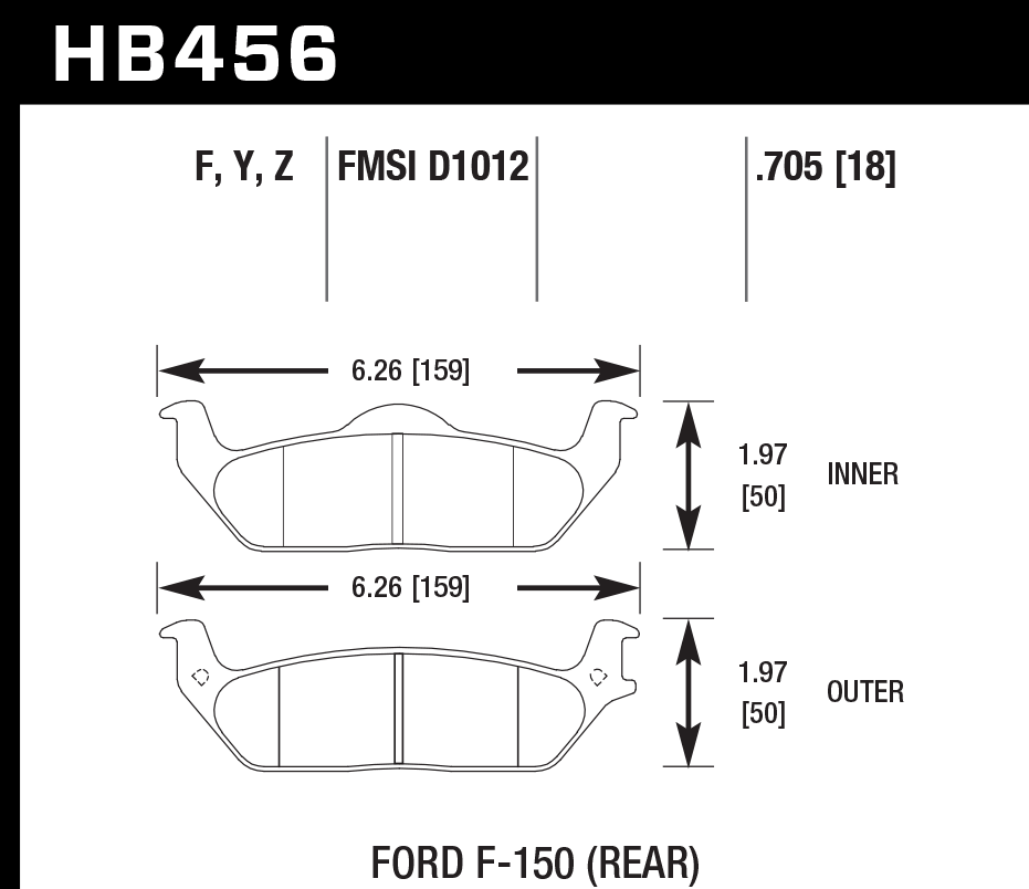 Pastilla de Freno F-150 FX4 05-11 Tra. PC