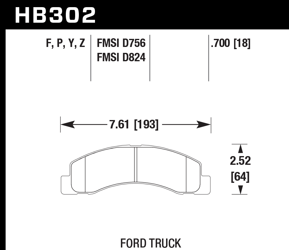 Pastilla de Freno F-350 99-10 Del F3.