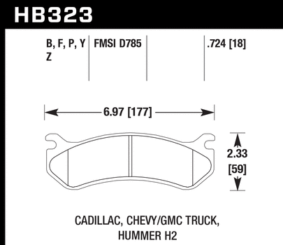 Pastilla de Freno Aval/Tah/Van/Chey 99-04 Del /H2 03A T.PC