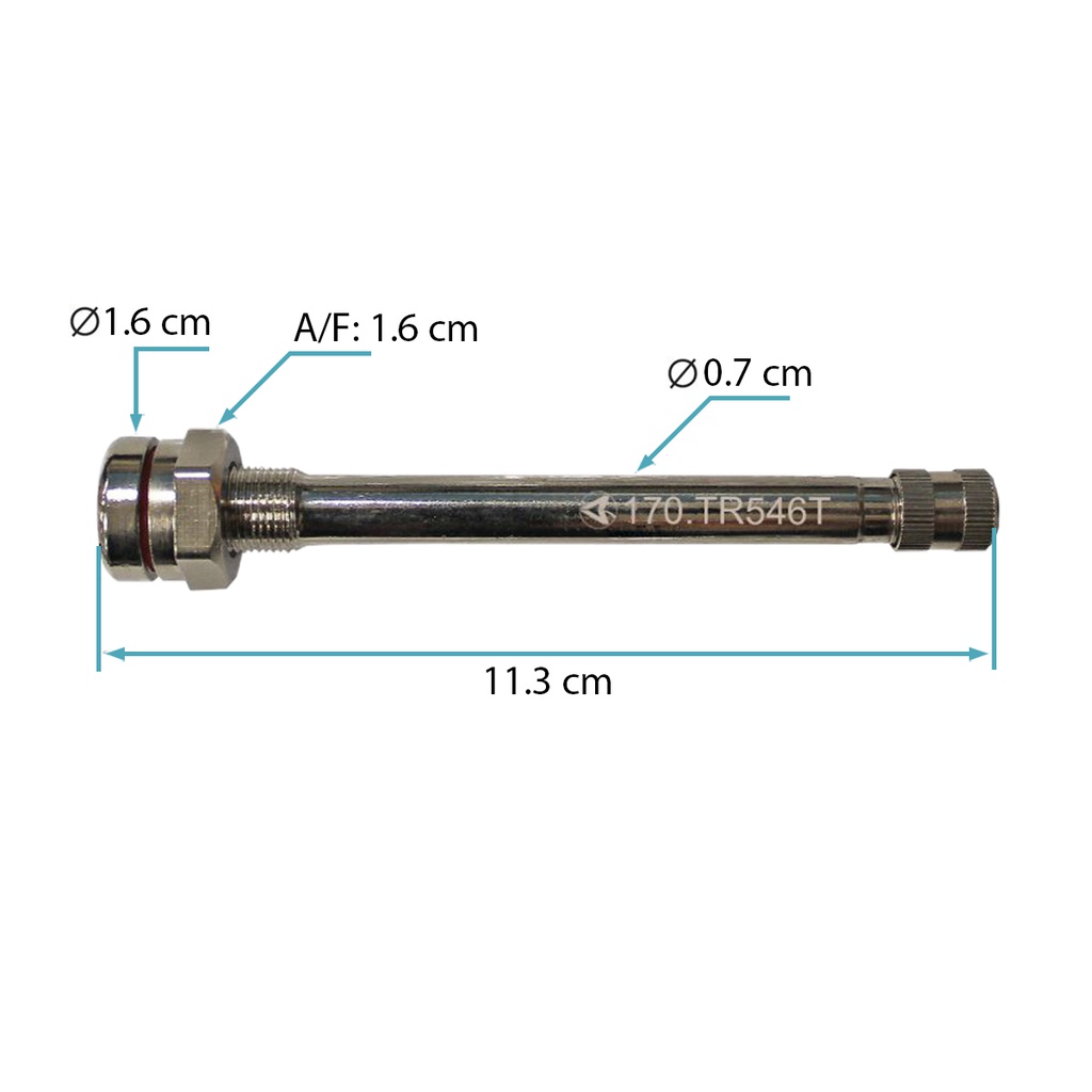 Valvula para inflar cauchos 4.450in