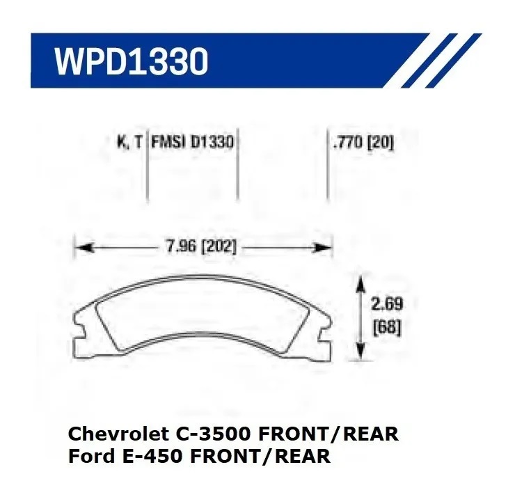 Pastilla de Freno C-3500HD/E-450 08A Del F3 *GM 20828610*