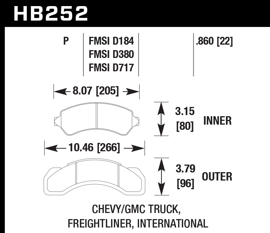 Pastilla de Freno C-3500 Imp. 00A Del. / Tra. F3