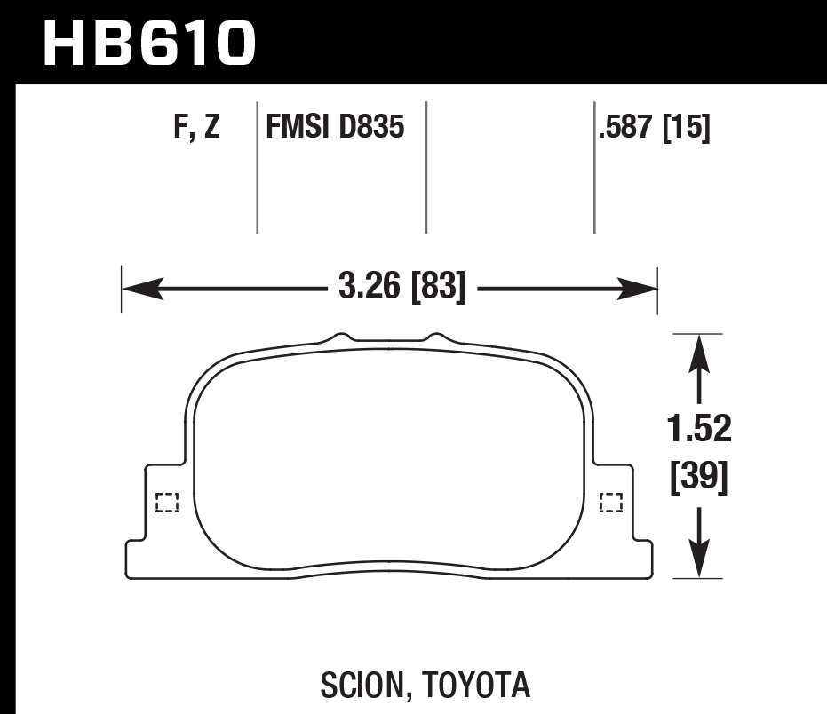 Pastilla de Freno Camry DLX 99-01/ES30000-01 Tra HPS(Nueva