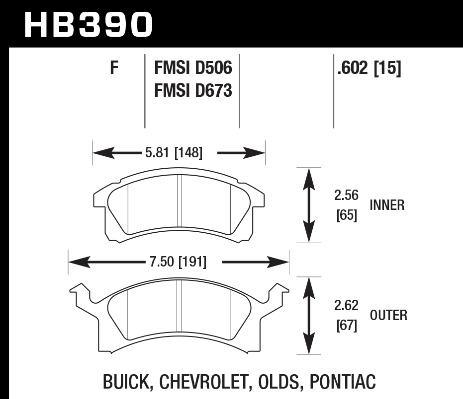 Pastilla de Freno Cavalier / Sunfire 98-01 Del. F1