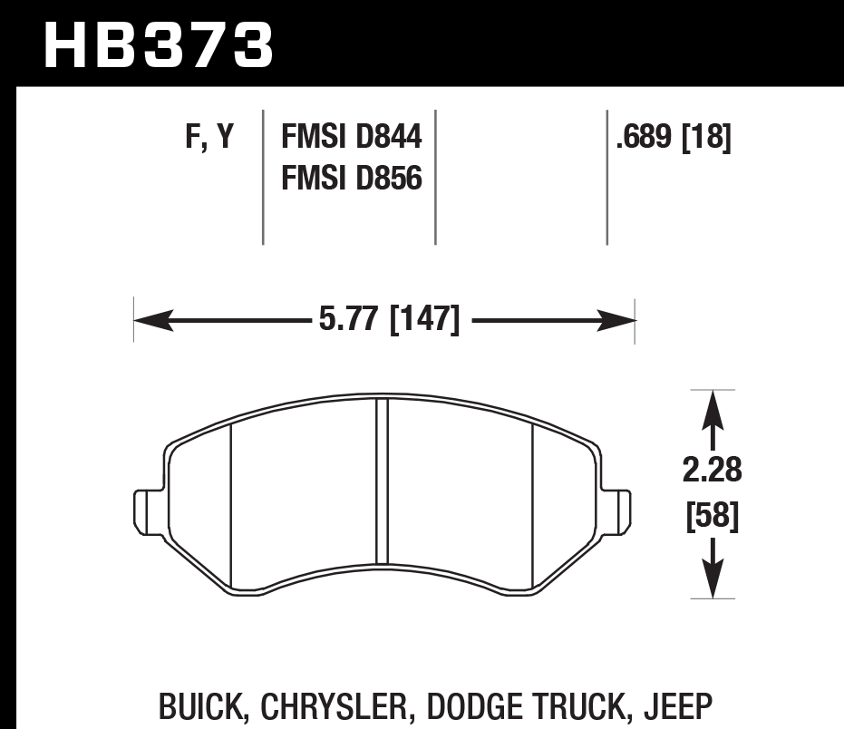 Pastilla de Freno Cherokee Limited/Sport 03-07 Del HPS