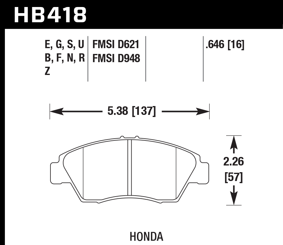 Pastilla de Freno Civic 96-04 Del. PC