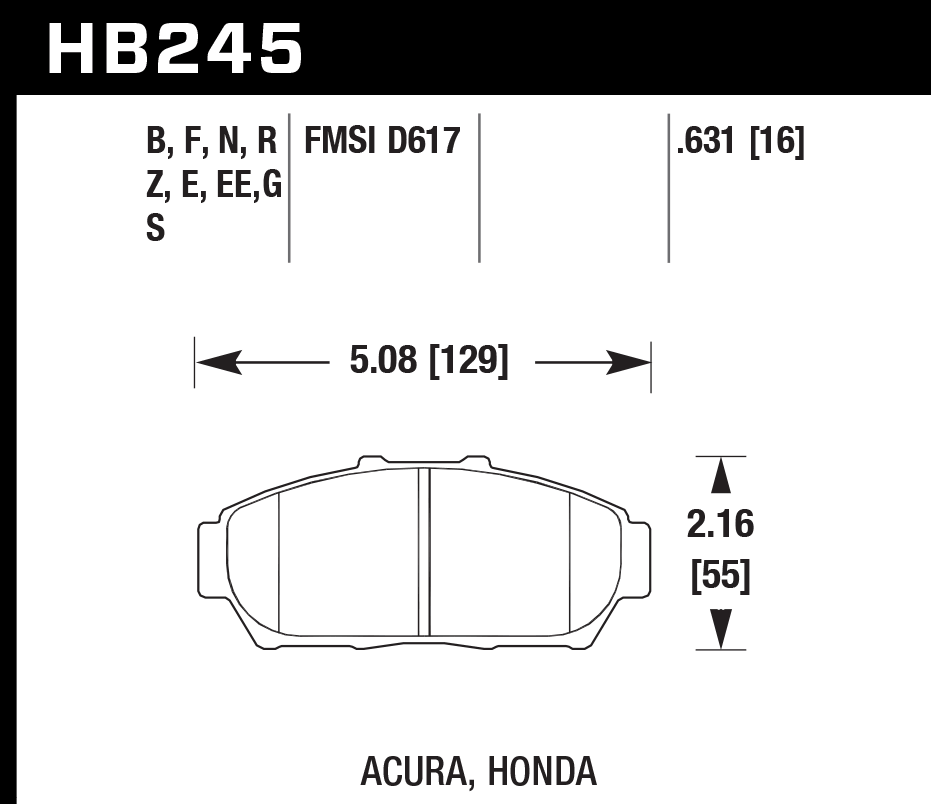 Pastilla de Freno Civic / Integra Del. PC 95-97