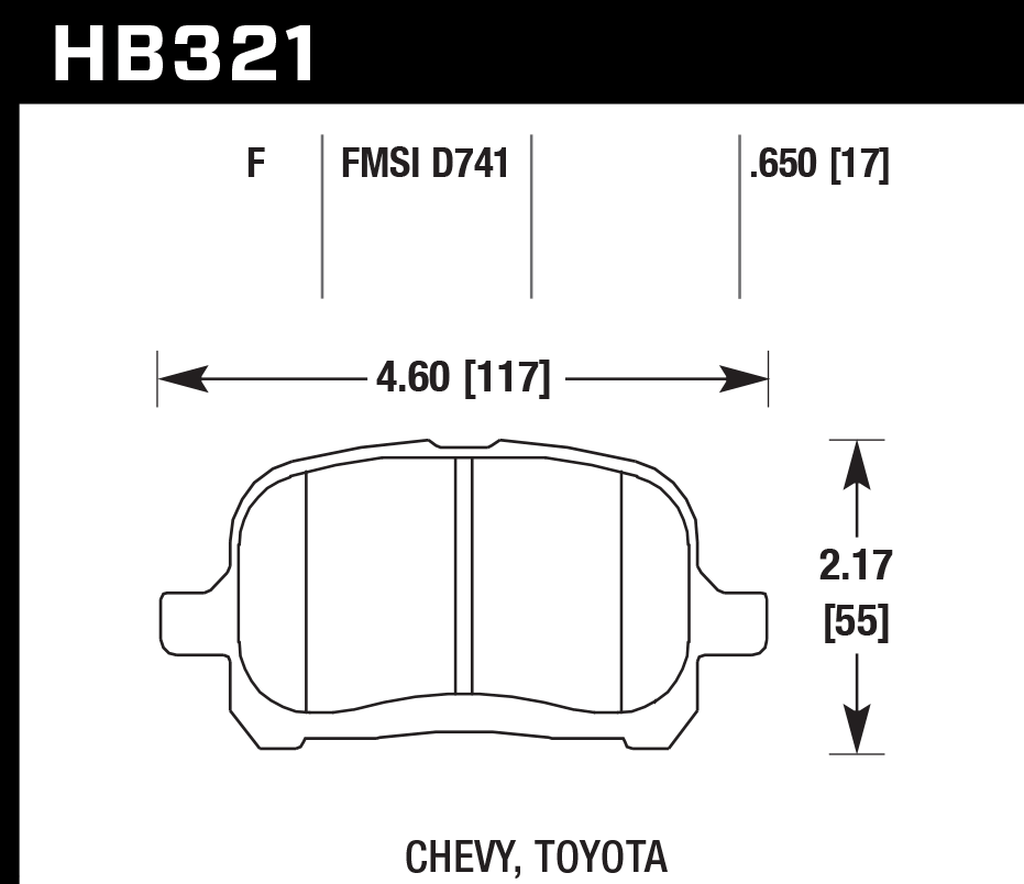 Pastilla de Freno Corolla/Camry 94-02 Del. Imp. HPS