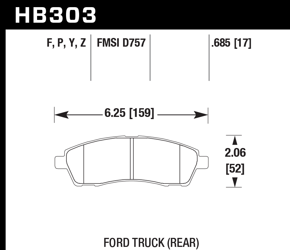 Pastilla de Freno F-350 Imp. 99A Tra. F1