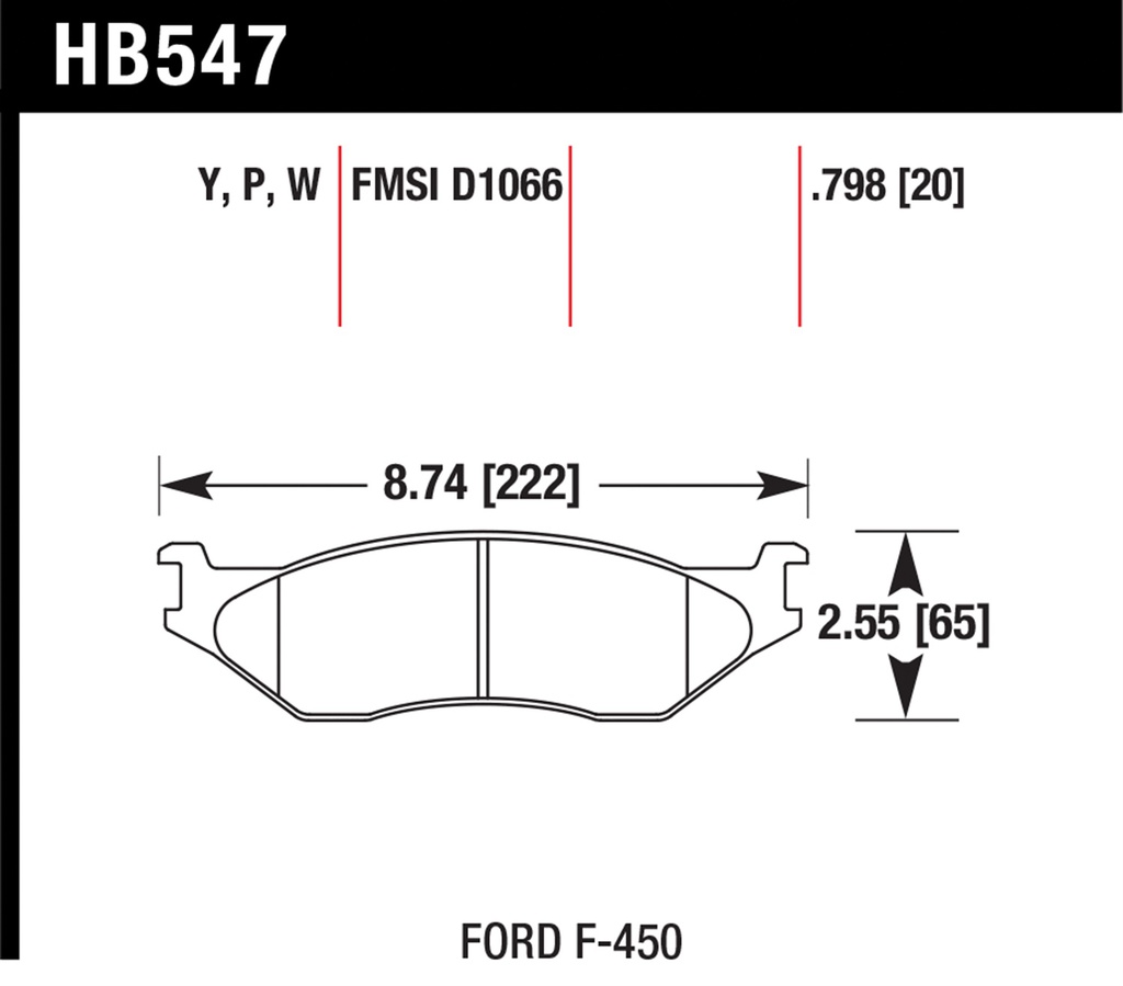 Pastilla de Freno F-450 05A Del. F3 (nueva)