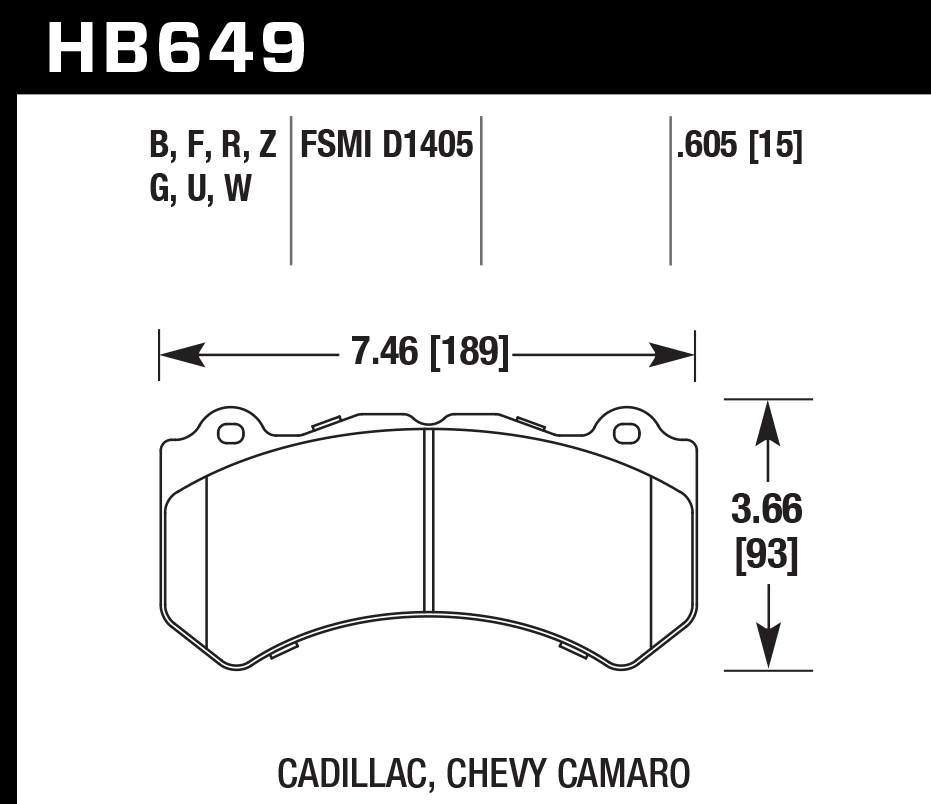 Pastilla de Freno Grand Cherokee 12-15 Camaro Front