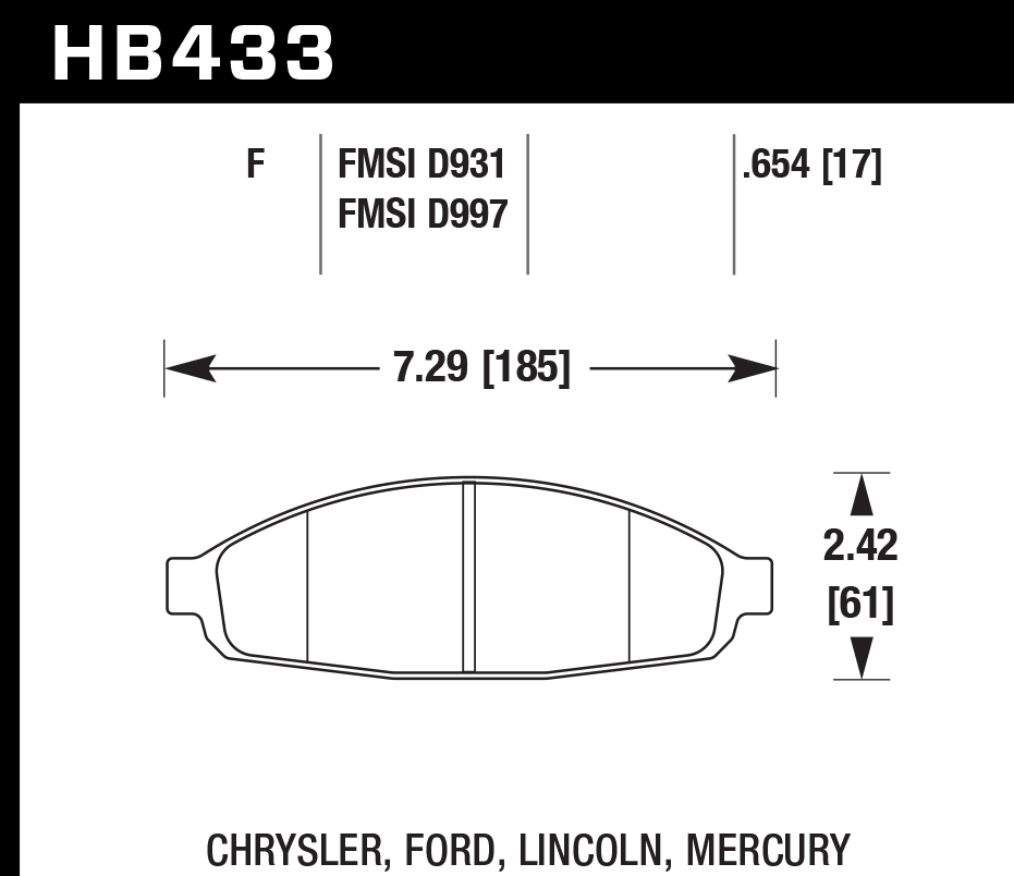 Pastilla de Freno Grand Marquis 05A Del. F1