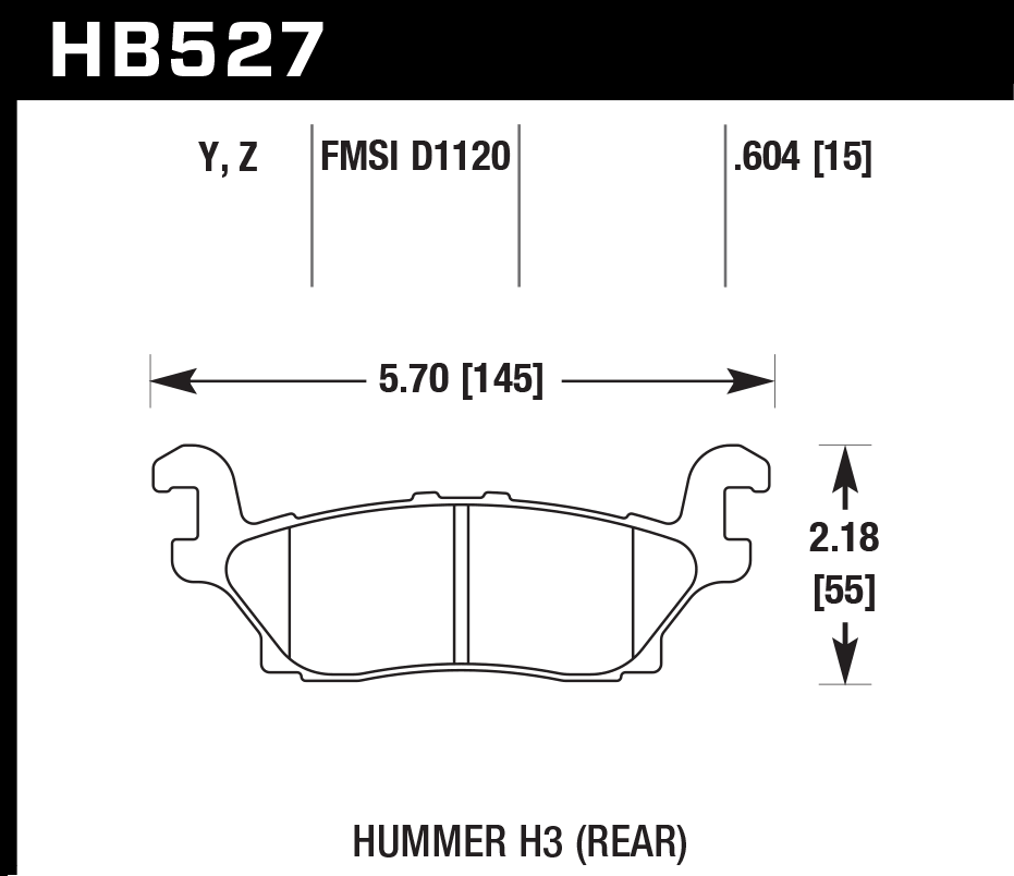 Pastilla de Freno Hummer H3 07A Tra. PC