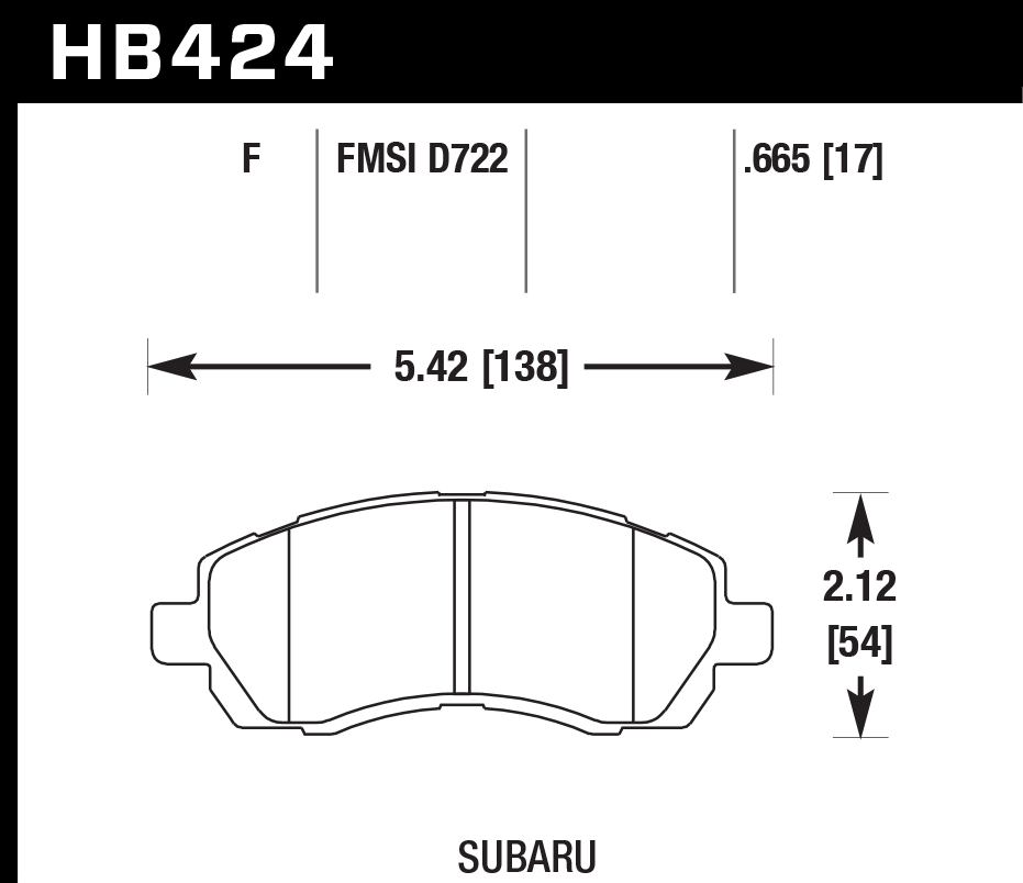 Pastilla de Freno Impreza 94-04 / Legacy Del. HPS