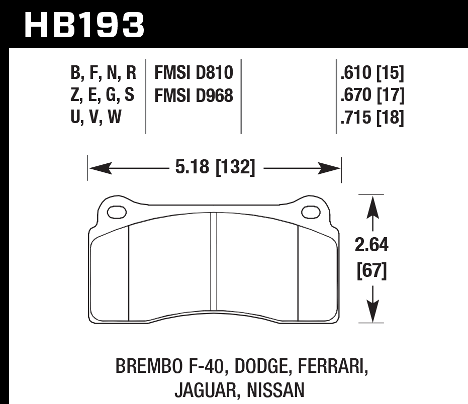 Pastilla de Freno Mazda RX7 (Caliper Brembo B15) Del PC