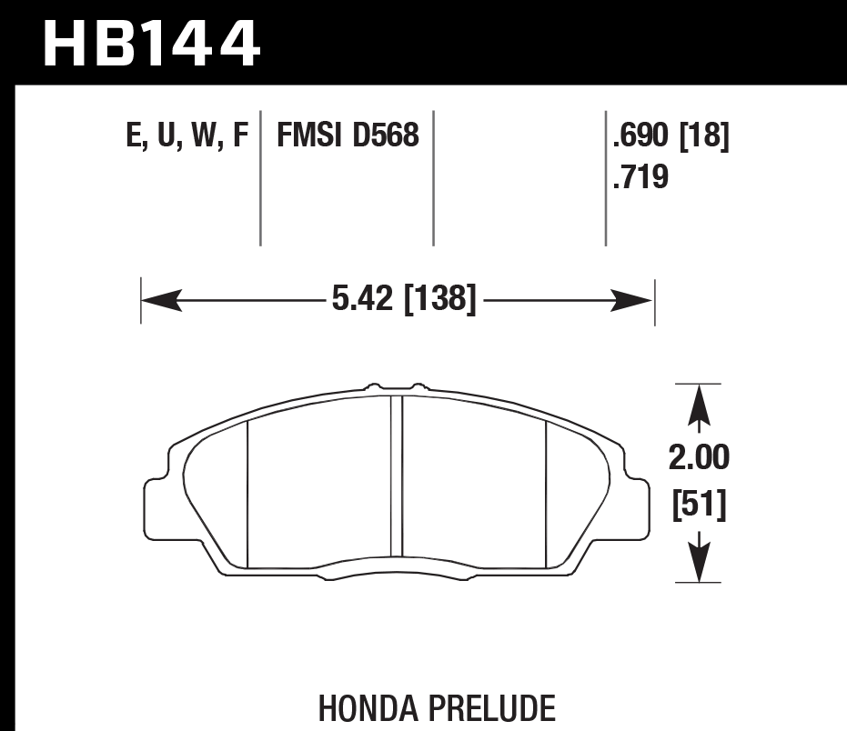 Pastilla de Freno Prelude 92-96 Del. HPS