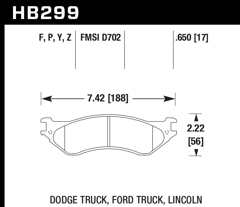 Pastilla de Freno Ram 05A T/F-150 6V/Exped. 97-02  Del. F1