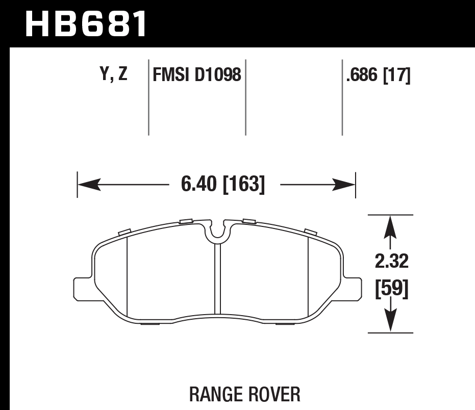 Pastilla de Freno Range Rover Sport HSE 06-09 Del. PC Pron