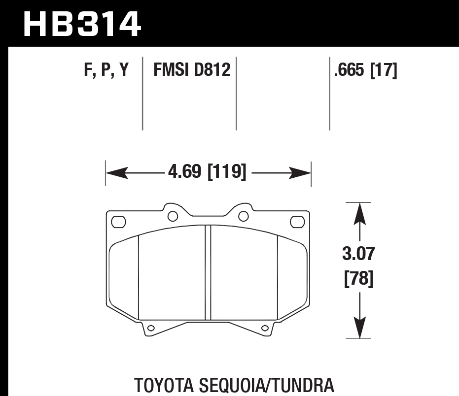 Pastilla de Freno Tundra 2-4WD 00-03 / Sequoia Del. PC