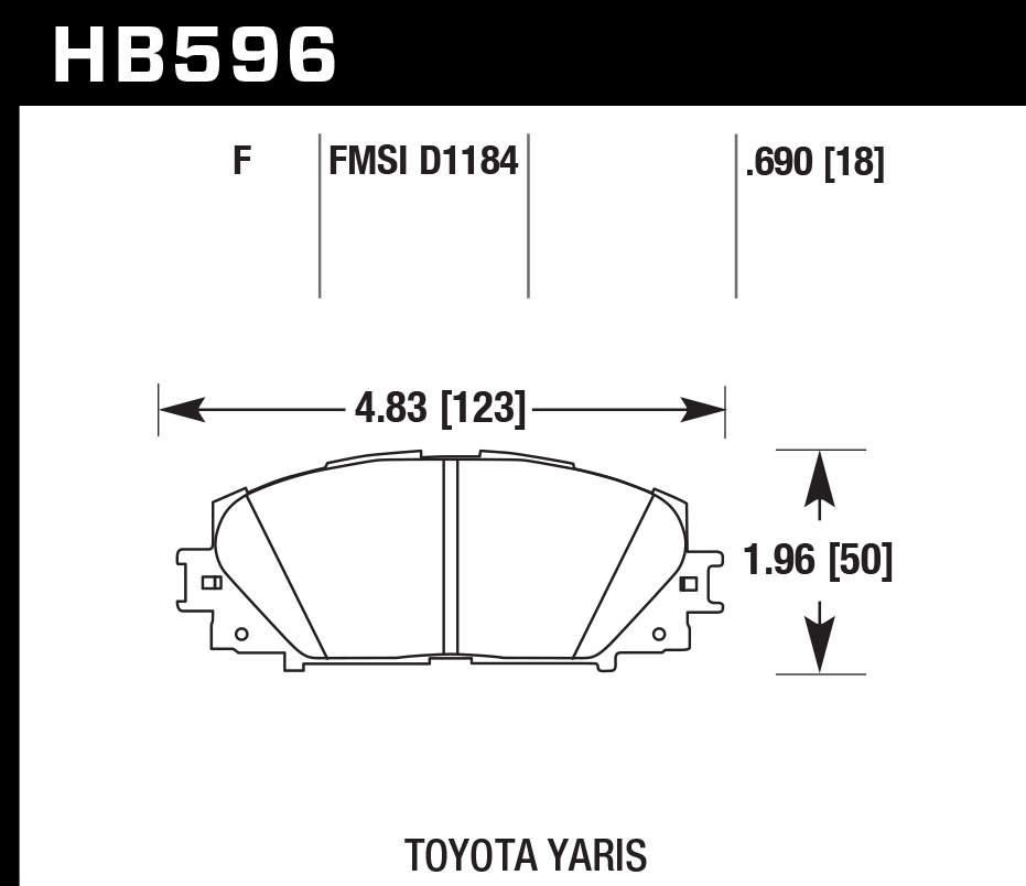 Pastilla de Freno Yaris 05A Del. HPS (OPV)