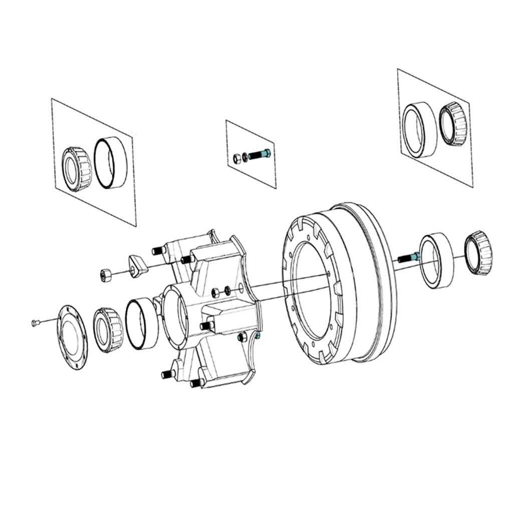 Perno M22x1.5 Log 4.25&quot; Log hilo 3.25&quot;