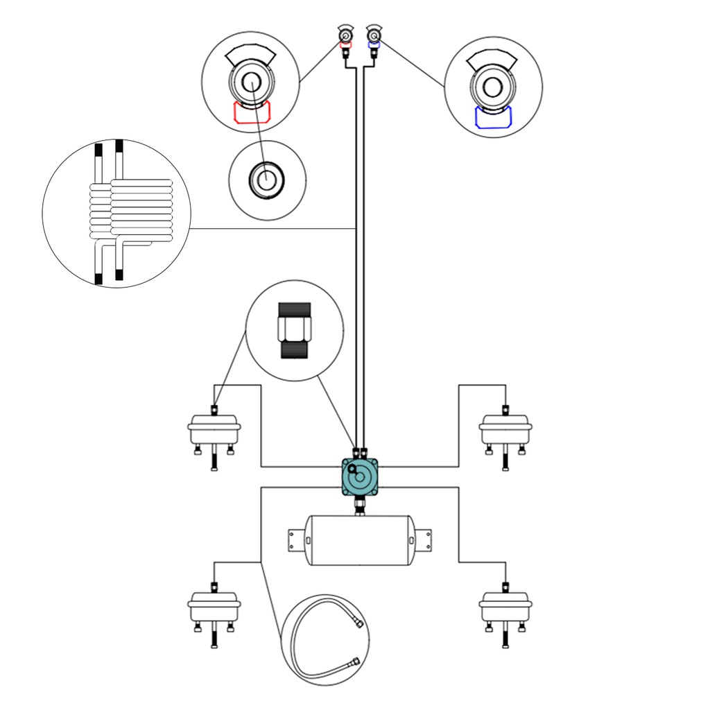 Valvula relay A/S emergen. batea RE-6