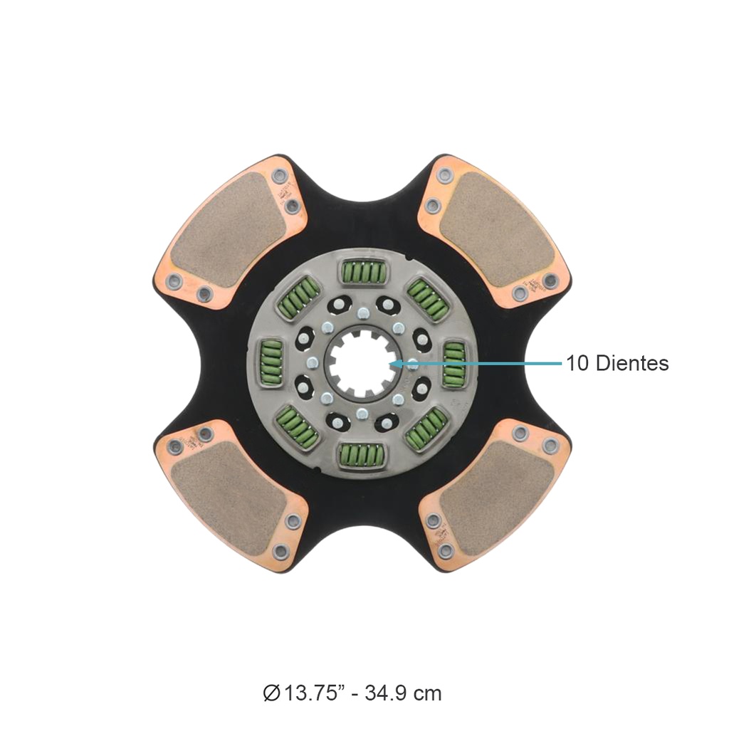 Disco de embrague 14&quot;10 estrías 8 resort